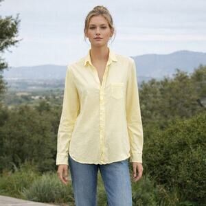 Frank & Eileen Tee Lab Button up HJ Shirt Yellow Cotton Size small